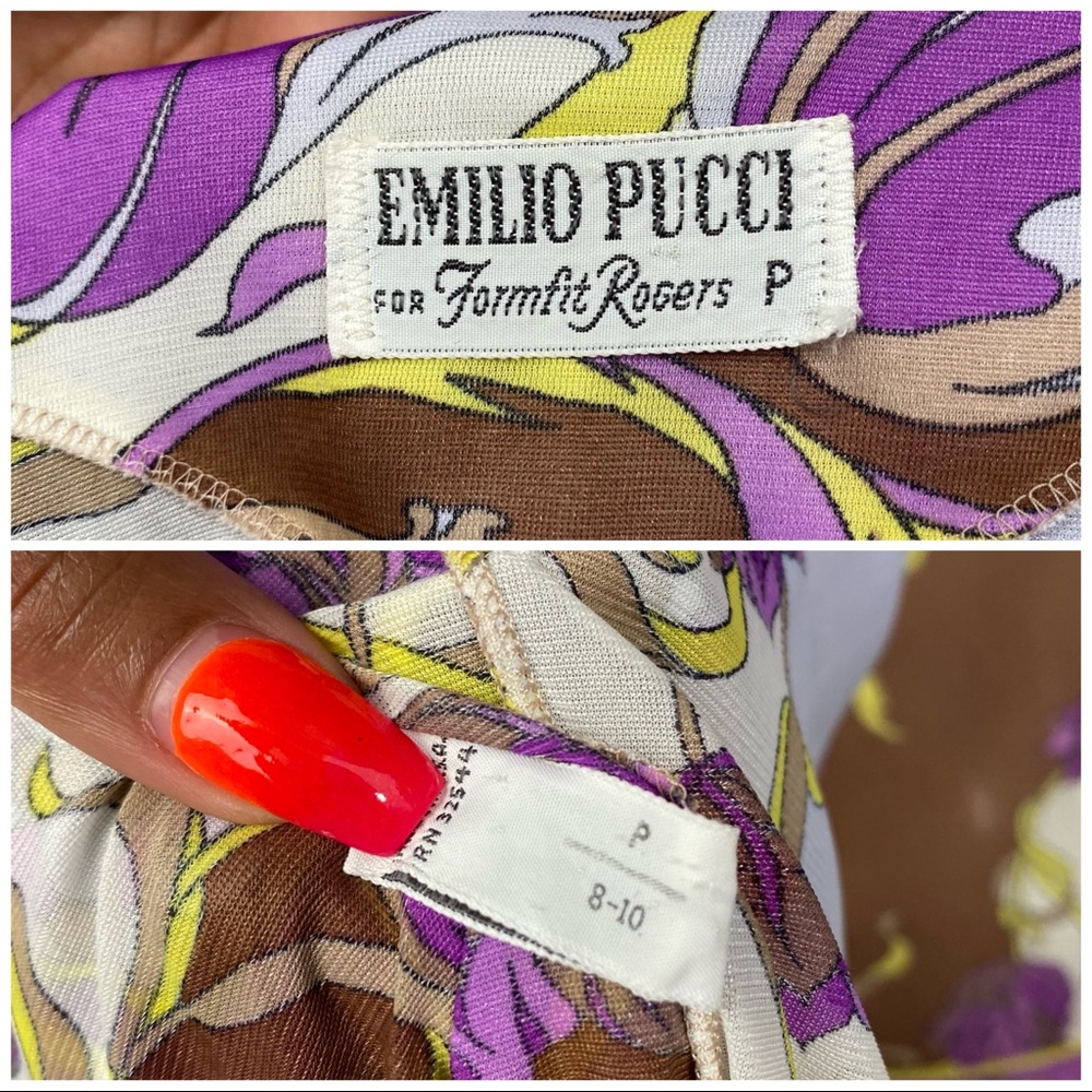 VTG 60’s Emilio Pucci Mod Psychedelic Set S - Picture 11 of 11